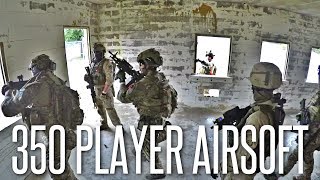 350 PLAYER AIRSOFT WAR IN MOUT FACILITY  American Milsim Reindeer Games [upl. by Avevoneg689]