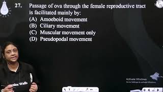 Passage of ova through the female reproductive tract is facilitated mainly by [upl. by Rinee]