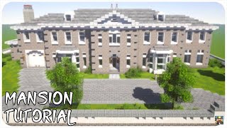 How to Build a Georgian Colonial Mansion in Minecraft  Minecraft Georgian Colonial Mansion Tutorial [upl. by Latham]