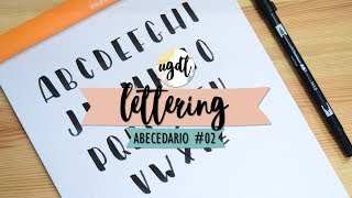 Abecedario 2  Tutorial lettering  Rotulador tombow dual brush  UGDT [upl. by Nilson400]