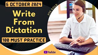 PTE Write From Dictation  OCTOBER 2024  MUST PRACTICE [upl. by Norven568]