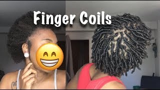 Starter Locs w Finger Coils  Esthetics School Update Week 8  Wildly Brittish [upl. by Leiria]