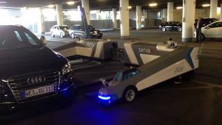 Serva automatic car parking using AGVs at Düsseldorf airport [upl. by Sinnek]