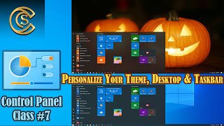 Control panel Class 7 How to Personalize Windows 10 Them Desktop Fonts amp Taskbar in UrduHindi [upl. by Fleda]