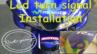 Led turn signal light install Yamaha R15 V3 [upl. by Trovillion323]