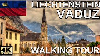 Vaduz Liechtenstein 4KUHD  Walking Tour of a big city in a small country  With Subtitles [upl. by Wit]