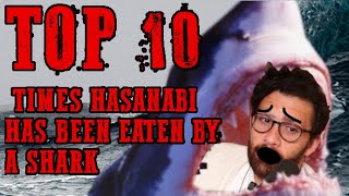 TOP 10 times HASANABI has been EATEN by a SHARK 12 subscribers SPECIAL [upl. by Rhianna]