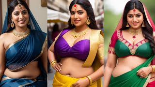 4K AI ART indian Model Lookbook AI Art Video Do You Like My Colourful Traditional Saree Outfits😍 [upl. by Orman]