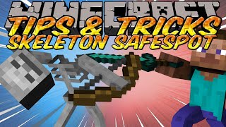 Minecraft Tips and Tricks  How to Kill Skeletons in Minecraft 15  Wither Skeleton Safespots [upl. by Brandais]