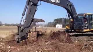 Trying Out The New Stumper For The Deere 270D Excavator [upl. by Lewin]