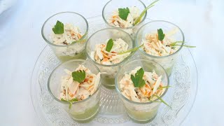 Apéro dinatoire verrine à lavocat au surimi  Apéritif Noël [upl. by Ahsed86]