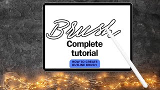 How to create outline brush in Procreate [upl. by Cornela]