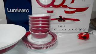 Elegant Dining Unboxing and Review of Luminarc Dinner Set [upl. by Meeki]