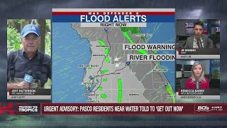 GET TO HIGHER GROUND Rising floodwaters prompt voluntary evacuations in Pasco County [upl. by Dreher51]