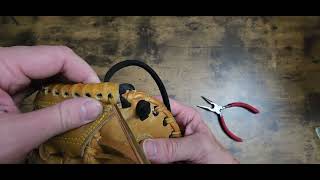 How To Relace A Catchers Mitt Web Spiral [upl. by Feldman625]