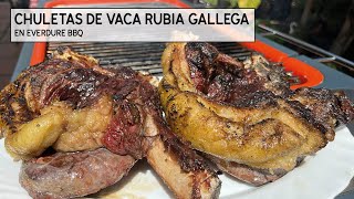 Chuletas de vaca rubia gallega Y aprende a dominar la brasa el asado perfecto en Everdure BBQ [upl. by Aehsa]