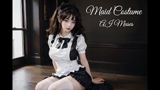 4K AI Lookbook Maid Elegance in High Resolution 💐 AILookbook MaidFashion HighResolutionElegance [upl. by Nywroc689]