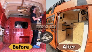 TIMELAPSE DE LAMENAGEMENT DE LIVECO DAILY 4X4 VAN CONVERSION [upl. by Yzzo809]