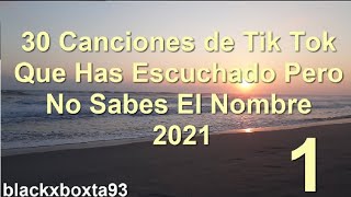 30 CANCIONES de TIK TOK que has ESCUCHADO pero NO sabes el NOMBRE 2021 PARTE 1  blackxboxta93 [upl. by Alyar354]