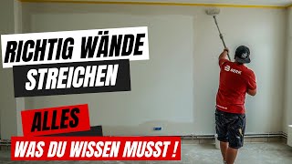 WÄNDE easy SELBER streichen 🤙🏼 ⎜Anleitung [upl. by Nonnaihr289]