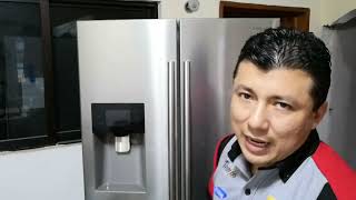 Como checar Refrigerador NeveraSamsung Inverter enfría arriba y abajo no [upl. by Moht]