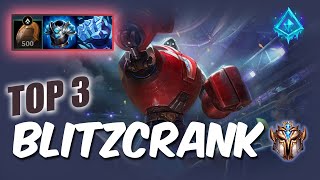 Wild Rift BLITZCRANK TOP 3  S11 RUSH Challenger ranked game  build [upl. by Oijres]