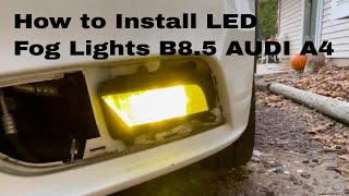 Upgrading my H8 fog lights to 3000k Yellow LED Bulbs wcan bus decoders for my 2014 Audi A4 B85 [upl. by Ynej299]