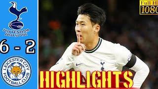 Tottenham vs Leicester 62  Son HATTRICK 14 minute EPL 202223  HIGHLIGHTS [upl. by Sladen220]