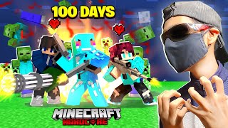 I Survived 100 DAYS In GUN ONLY WORLD In MINECRAFT HARDCORE [upl. by Etac]