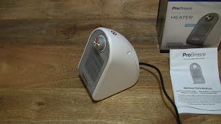 Pro Breeze 500W Mini Ceramic Fan Heater [upl. by Hiroko]