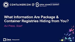 What Information Are Package amp Container Registries Hiding from You  Avi Press Scarf [upl. by Ahsilrae819]