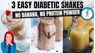 3 EASY Diabetic Shake Recipes WITHOUT Banana or Protein Powder  Low Carb Diabetic Smoothies [upl. by Irehs]