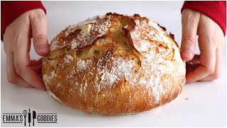 3 Ingredient No Knead Bread WITHOUT a Dutch oven  Easy Bread Recipe [upl. by Shea]