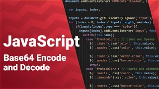 Base64 Encode and Decode with Javascript [upl. by Terrena89]