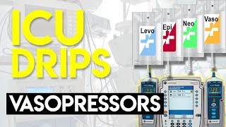 Vasopressors Part 1  ICU Drips [upl. by Enninaej]