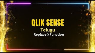 Qlik Sense interview Questions in Telugu  Replace function [upl. by Atinev658]