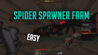 EASY XP SPIDER SPAWNER FARM TUTORIAL  Minecraft Skyblock Cubecraft [upl. by Medrek]