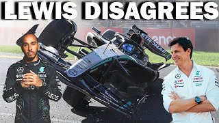 DISAGREEMENT BETWEEN LEWIS HAMILTO AND TOTO WOLFF ON CAR CONCEPT [upl. by Andel268]