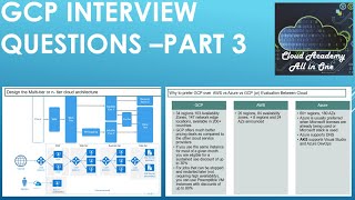 GCP Interview Questions and Answers  Part 3 [upl. by Yhtuv]