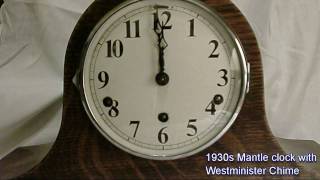 1930s Mantle Clock Westminster Chimes [upl. by Temple38]