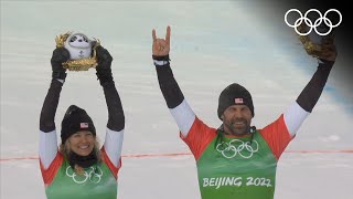 The USA takes Gold Mixed Team Cross Highlights🏂  Snowboard Beijing 2022 [upl. by Ecadnak]