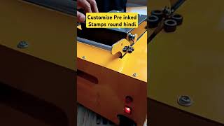 Customize Pre inked round Stamp Making diy preinkstamp viralvideo [upl. by Bria497]