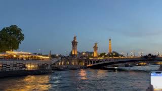 유럽여행 EP3 해질녘 유람선에서 바라본 에펠 타워  파리  프랑스 Eiffel tower seen from the Bateaux Mouches at sunset [upl. by Nnaycart]