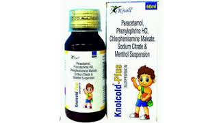 Knolcold Plus Suspense Syrup Paracetamol Phenylephrine HD Chlorpheniramine Maleate Sodium Suspension [upl. by Sewellyn]