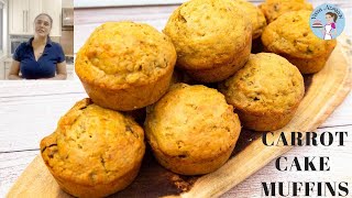 BEST EVER Carrot Cake Muffins  Carrot Muffins [upl. by Deidre611]