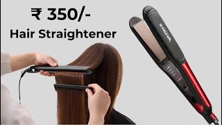 350 Hair Straightener 😳  Best Hair Straightener Review In Telugu  Nova Hair Straightener [upl. by Willa539]