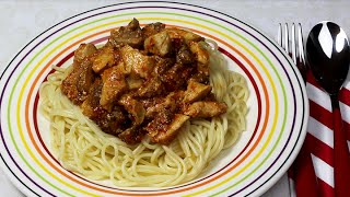 PASTA mit HÄHNCHENPILZRAGOUT [upl. by Sicnarf]