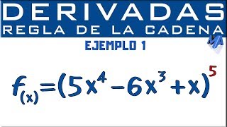 Derivadas Regla de la cadena  Función compuesta  Ejemplo 1 [upl. by Kostman596]