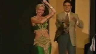 Amani Lebanese Belly dancer in Baladi style dance Germany 1996 [upl. by Kcirdek184]