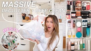 DEEP CLEANING amp DECLUTTERING MY VANITY watch this for motivation [upl. by Jezabel]